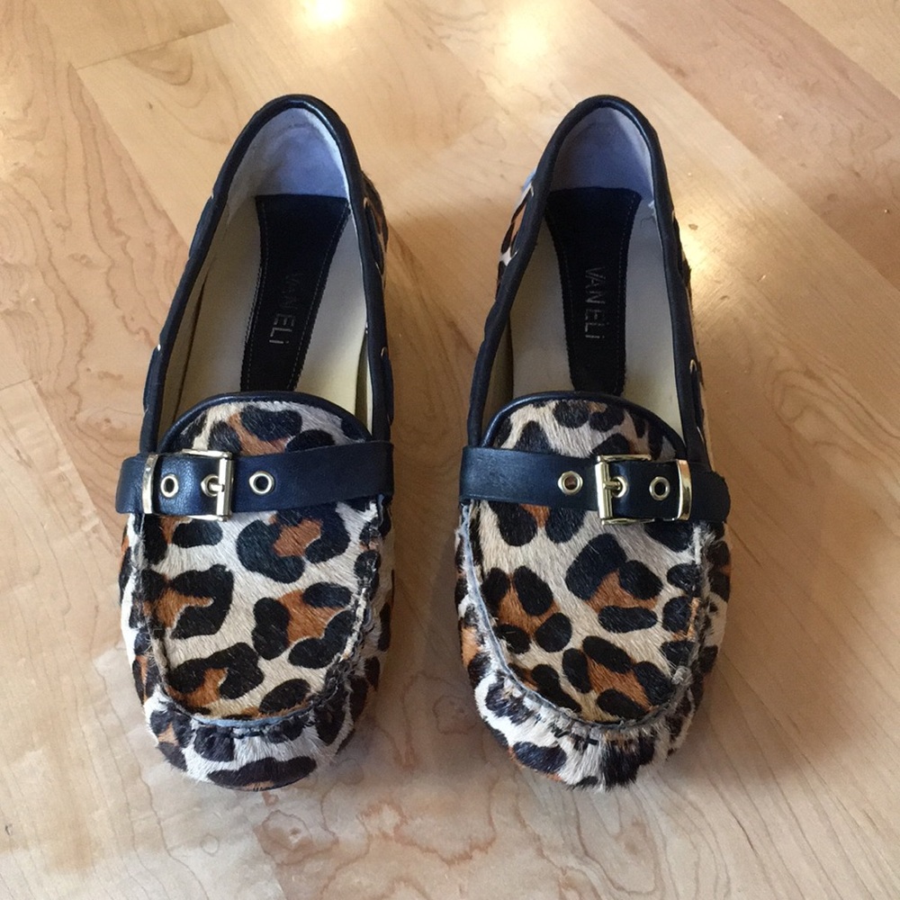 Vaneli leopard print calf hair loafers - Picture 2 of 12